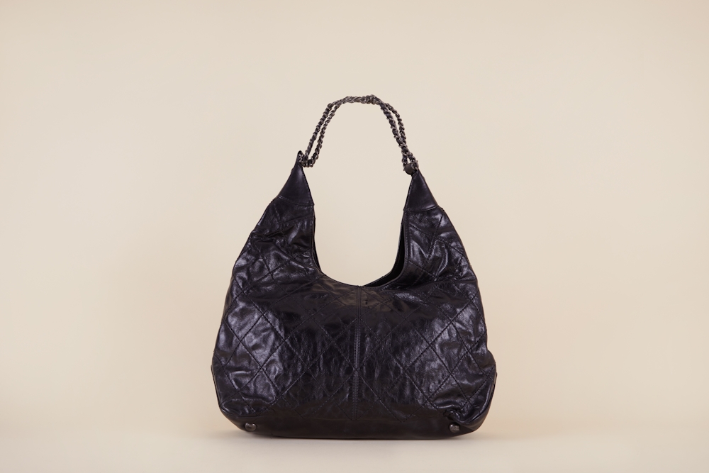 chanel large hobo bag leather