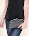 HCC31 Quilted Perforated Leather Timeless Bean Clutch