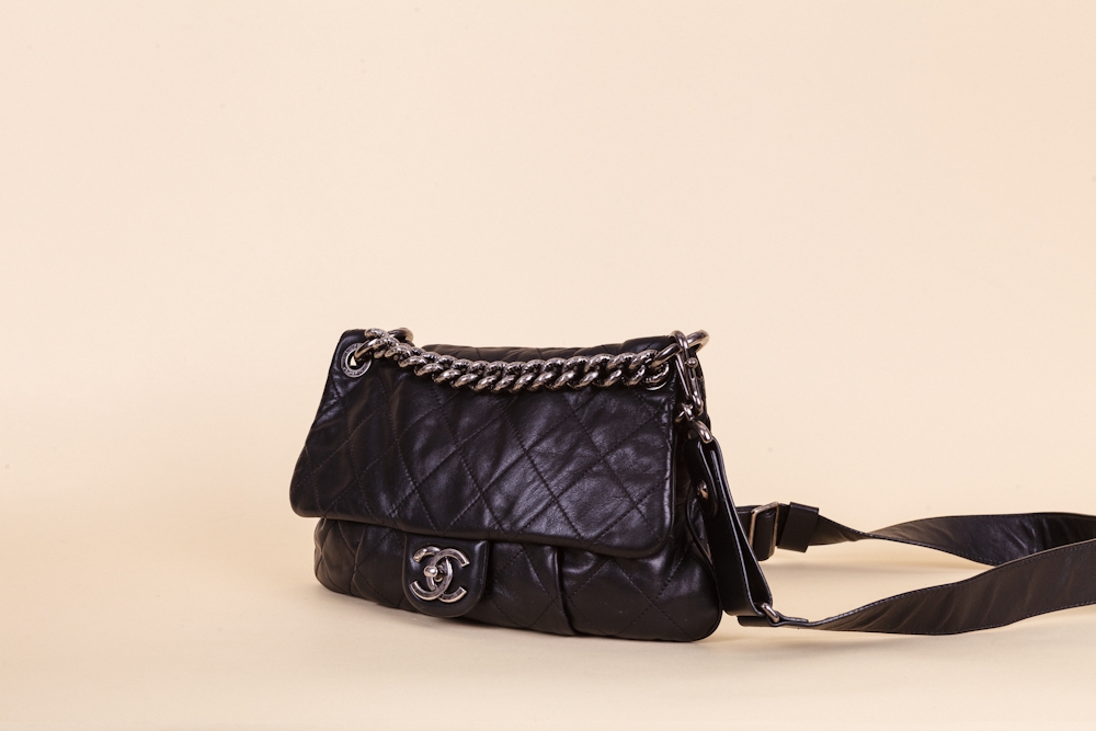 Chanel Quilted Coco Pleats Messenger Bag