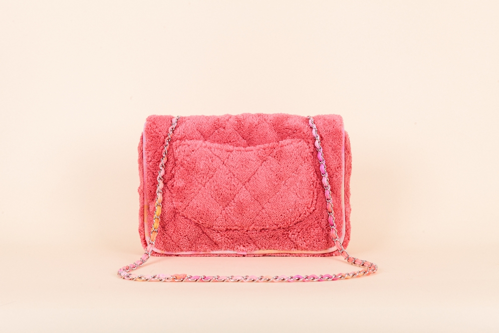 Chanel Terry Cloth Quilted Maxi Flap Bag