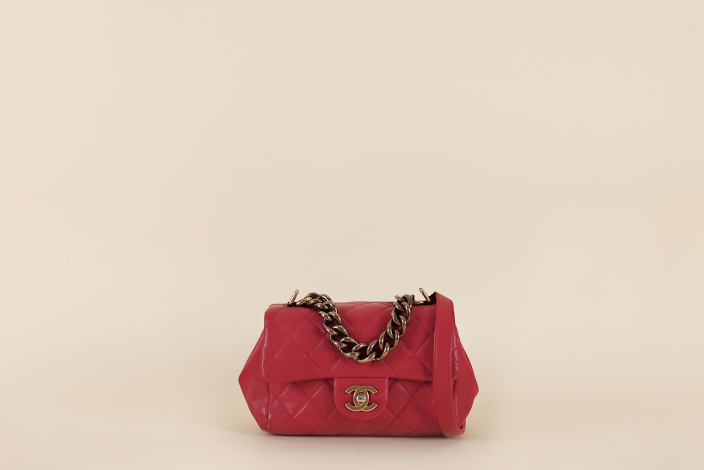 Chanel Quilted Mini Trapezio Flap Bag