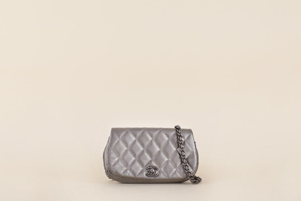 CHANEL, Bags, Chanel Coco Mail Clutch With Chain Quilted Calfskin Mini  Black