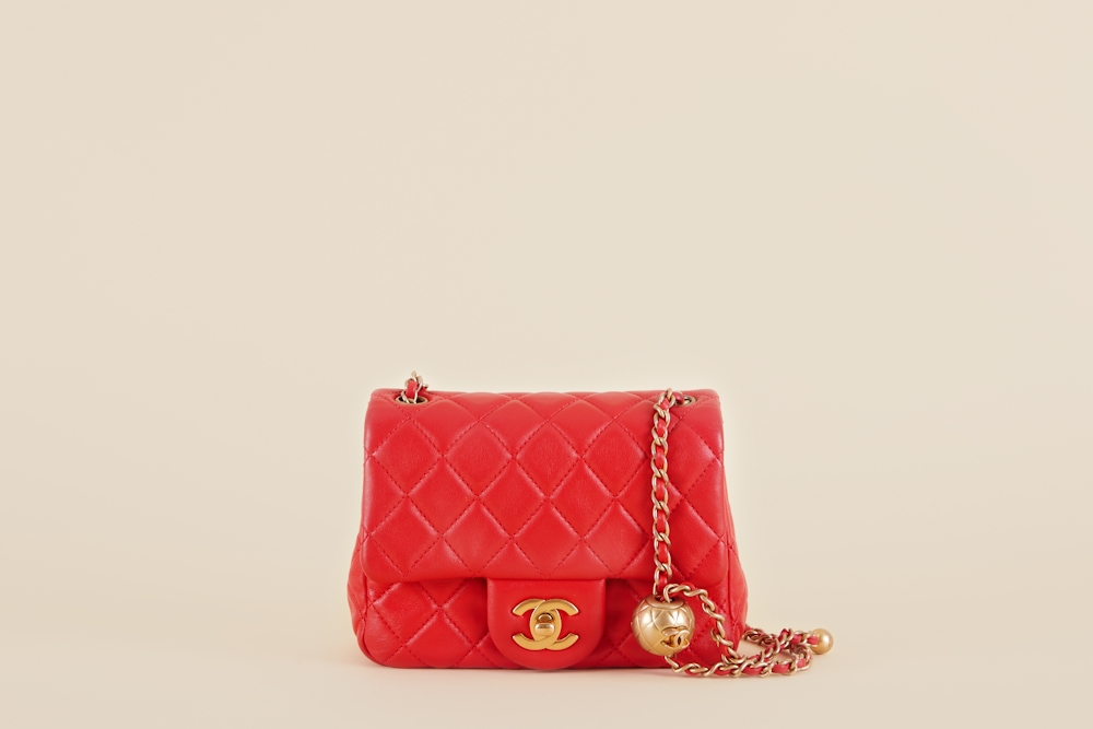 Chanel Lambskin Pearl Crush Mini Flap Bag