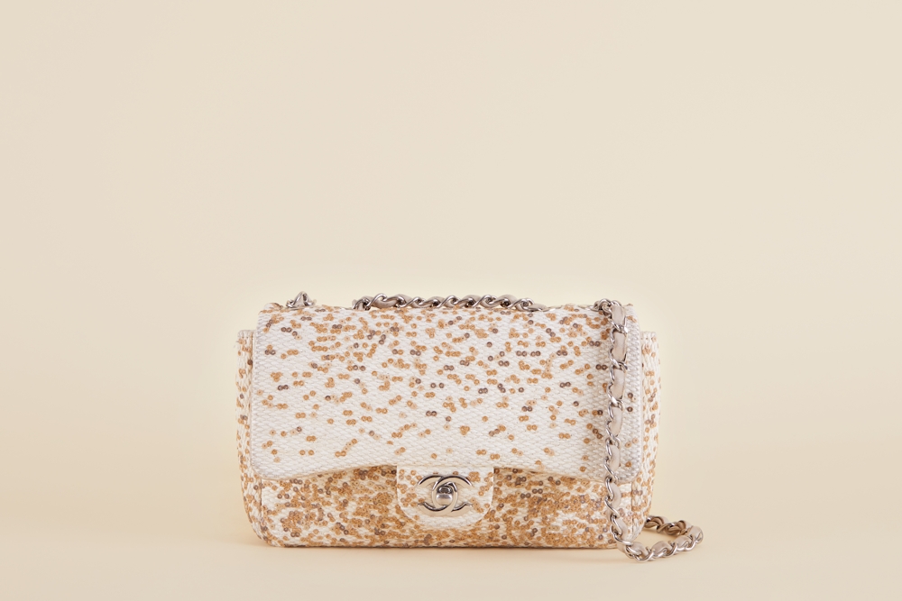 Chanel Raffia Sequin Small Flap Bag