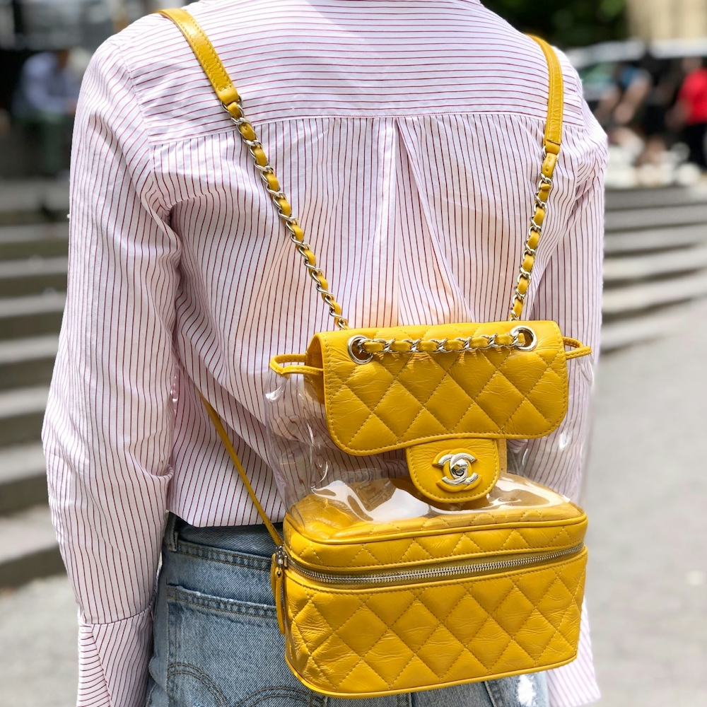 Chanel PVC Transparent Vanity Flap Backpack